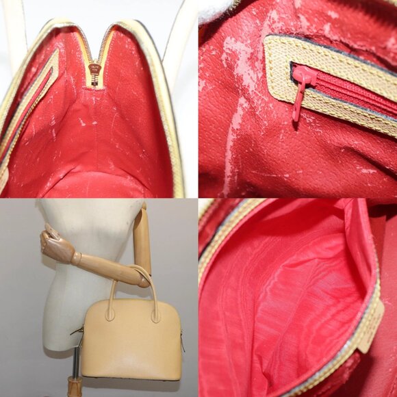 CELINE Hand Bag Leather Yellow Gold Auth 94782 - Picture 15 of 16